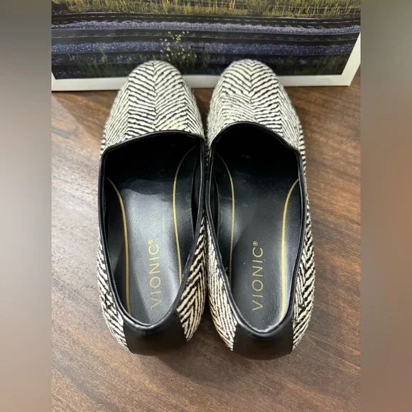 Vionic Willa Slip-On Zebra Print Loafers - Picture 2 of 9